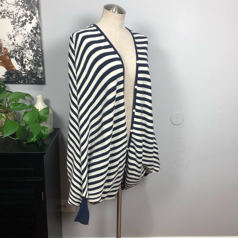 3/25 SALE  Stella & Jamie striped dolman sleeve cardigan - Picture 3 of 8